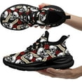 thumbnail image 5 of Coolcustomize Women's Skull & Rose Running Shoes Trendy Floral Sneakers with Cool Design Comfort Breathable Mens Athletic Gym Walking Shoes, 5 of 7