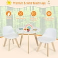 thumbnail image 5 of Gymax Kids Table & 2 Chairs Set Modern Activity Play Table w/Beech Leg Cushion, 5 of 10
