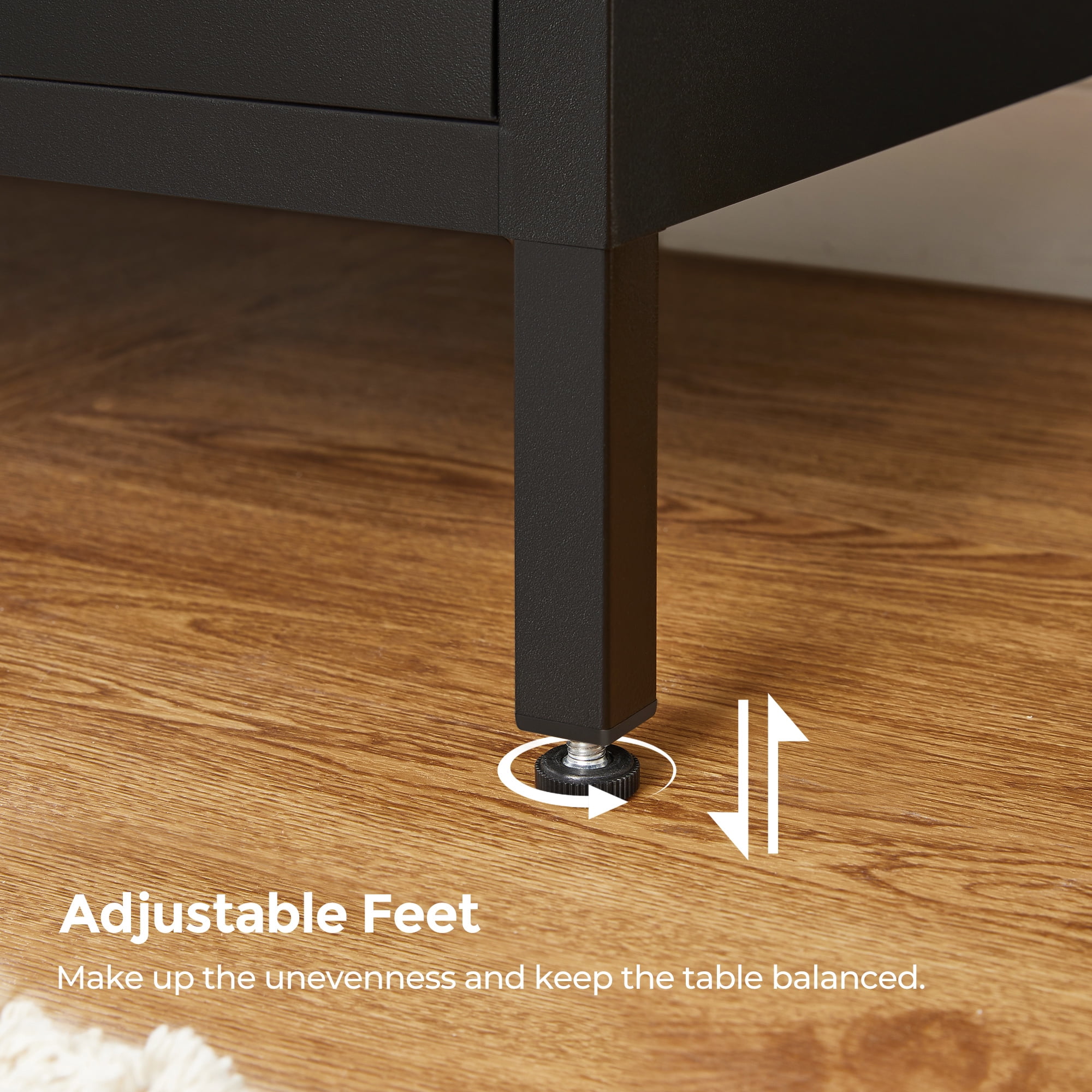 SONGMICS HOME, TV Cabinet for TV up to 55 Inches, TV Console with Doors, 3 Adjustable Shelves