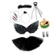 thumbnail image 3 of Conjunto de disfraz de hada para niñas, alas de ángel, tutú, disfraz de Halloween para cosplay Con varita, 3 of 9