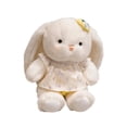 thumbnail image 2 of MANDUO Rabbit Plush Toy, 8 Inch Bunny Stuffed Animal with Yellow Pants Outfit, Soft Plushie for Kids, Gift for Birthdays, Holidays, Bedroom Decor, Nursery Display, 2 of 9