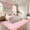 Pink, variant on HIWEAVER Pink 9' x 12' Scalloped Washable Area Rug for Living Room Modern Solid Geometric Accent Throw Carpet for Bedroom Non-Slip Floor Cover Room Home Decor