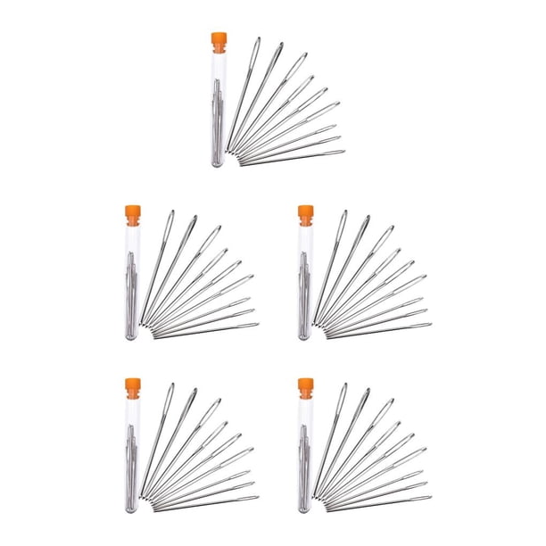 Wosthever 9 Pieces Stainless Steel Large Eye Professional Shop Hand Sewing Needle Tailor Household Washable Embroidery Portable Type2 NO2
