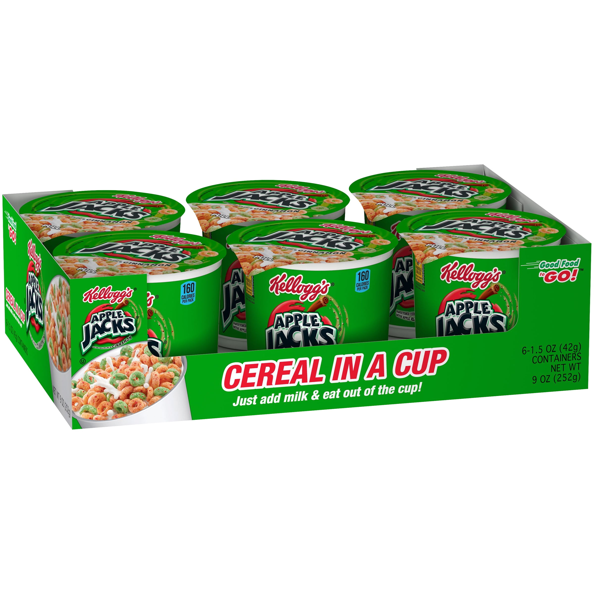 Kelloggs Apple Jacks Cereal, 6 ea