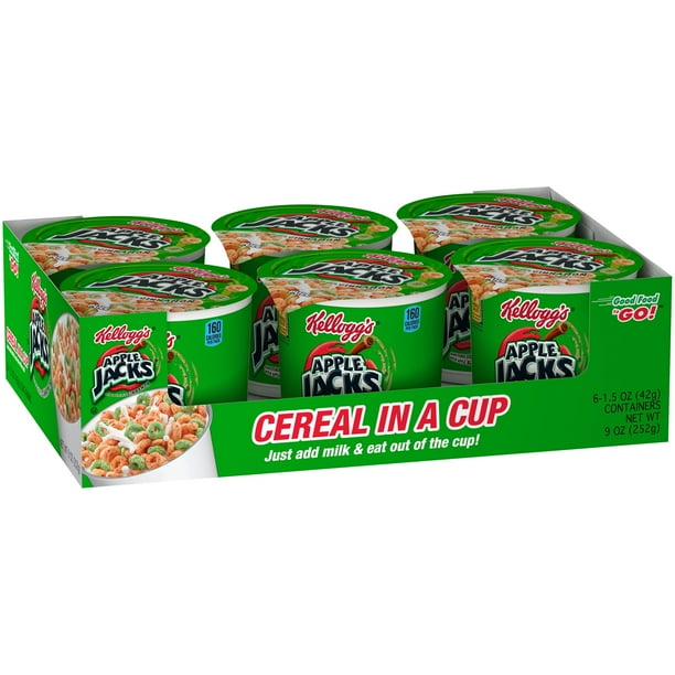 Kelloggs Apple Jacks Cereal, 6 ea