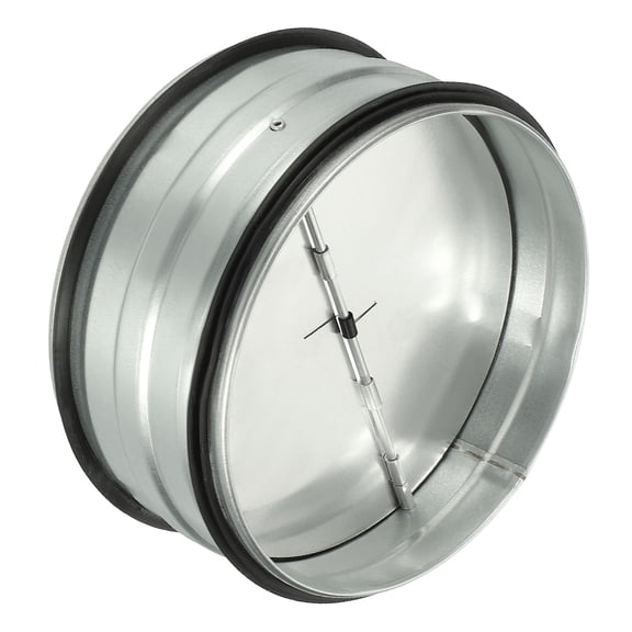 Uxcell 6-inch HVAC Backdraft Damper, One-Way Airflow Duct Draft Stopper with Spring-Loaded Folding Blades Inline Fan Vent, Great for Range Hoods Air Ventilation System (Silver Tone)
