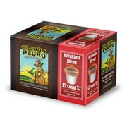 Caf Don Pedro Low-Acid Breakfast Blend Arabica Brew Cups, Medium Roasted, Coffee Pods, 72 Ct