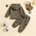 thumbnail image 4 of MEZZALL Kids Hooded Two Piece Outfits Sets Sweatshirt Sweatpants Sets Boys Girls Casual Everyday Wear Comfortable Autumn Winter Clothes For Toddler Dailywear Holiday / 3-4 Years, 4 of 5