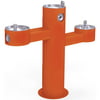 Elkay Outdoor Fountain Tri-Level Pedestal Non-Filtered, Non-Refrigerated Orange