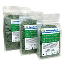 Aquatic Foods Inc. 12mm - 1/2" Small Sinking Wafers of Algae, Spirulina, Veggies for All Tropical Fish, African Cichlids, Shrimp, Snails, Crabs, Catfish, Plecos..…1-lb 2.5oz Clear Bag