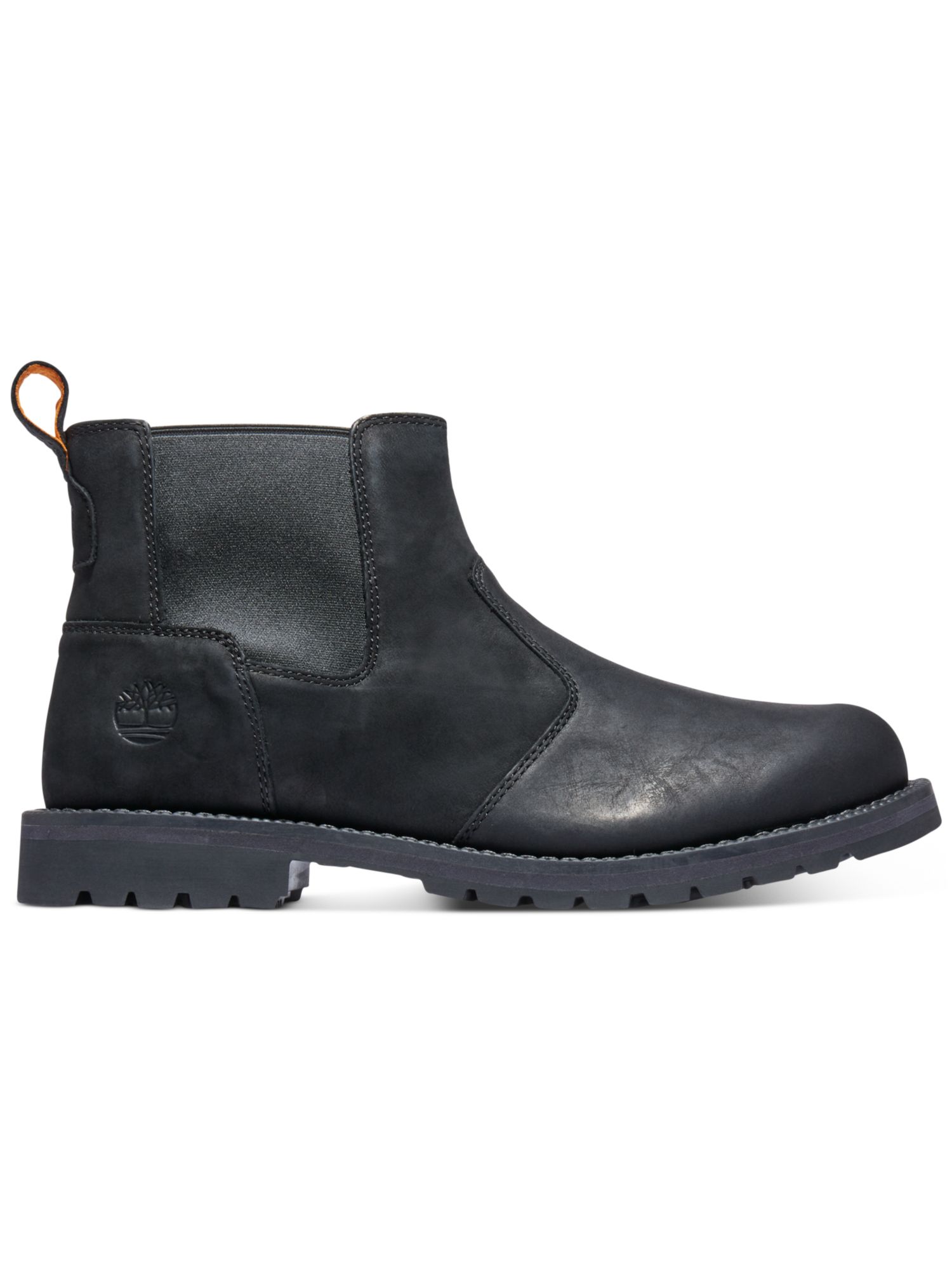 Timberland Black Leather Chelsea Boots Pull Tab Redwood Falls Sz 13 Men main image 2