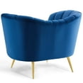 thumbnail image 6 of Armchair and Sofa Set, Velvet, Blue Navy, Modern Contemporary Urban Design, Living Lounge Room Hotel Lobby Hospitality, 6 of 6