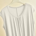 thumbnail image 6 of Asxite Plus Size Womens Pajamas Solid Sleeveless Round Neck Loose Breathable Casual Loungewear Nightgown, 6 of 7