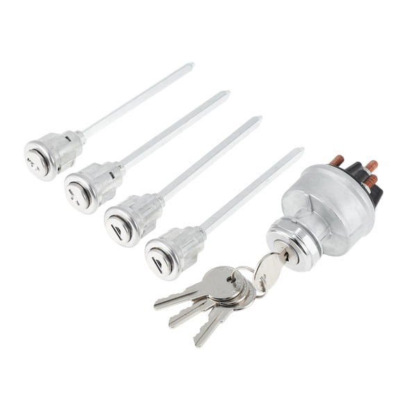 Ignition Switch Assembly Kit with 4 Door Lock Cylinders & 4 Keys for Peterbilt 379 377 359 378 349 385 362 Truck Ignition Start Switch Replace 2308598/2309994C268/30GN15