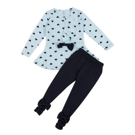 

Fashion Toddler Kids Baby Girl Floral Clothes T-Shirt Tops Dress Pants Outfits Set Sisters Matching Set