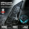 thumbnail image 3 of Armor Phone Case for Samsung Galaxy S25 Ultra Military Grade Drop Protection Cover Samsung Galaxy S25 Ultra Heavy Duty Hybrid Metal Bumper Built-in Silicone Shockproof Dustproof,Black, 3 of 5