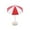 Red+S, variant on 9 Pieces Miniature Beach Sun Umbrella Dollhouse Colorful Scenes Decoration Photography Props L, as described