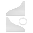 thumbnail image 1 of OULII 2Pcs Acrylic Bathtub Splashing Guards Corner Barrier with Adhesive for Bathroom, 1 of 8