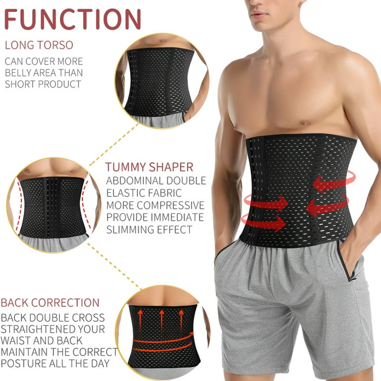Waist Trainer Shapers Corset For Men Abdomen Reducer Slimming Belt Shapewear High Compression Modeling Strap Workout Girdle Walmart