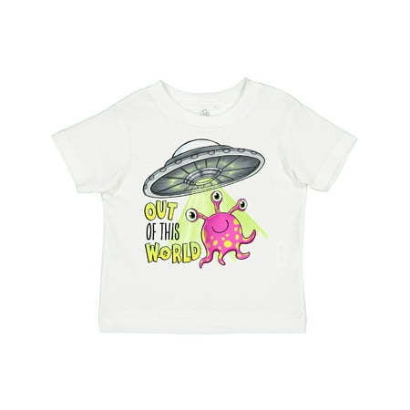 

Inktastic Out of This World- Cute Pink Alien UFO Gift Toddler Boy or Toddler Girl T-Shirt