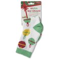 thumbnail image 4 of Airplus Aloe Infused Spa Crew Socks, Frozen Blue Tossed Ornaments, Women's Size 5-10, 4 of 6