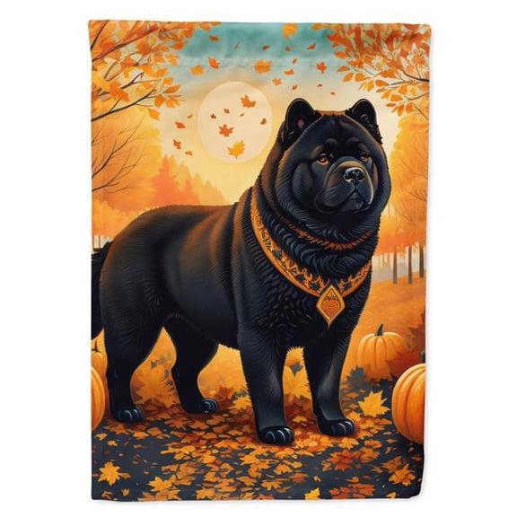 40 x 28 in. Unisex Black Chow Chow Fall House Flag