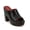 Black, variant on YDN Women's Open Round Toe Platform Mules Slides Chunky Block High Heels with Rivet Studded Slip On Comfy Sandals Dressy Casual Party Shoes Size 7 Black