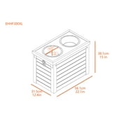 New Age Pet® ECOFLEX® Piedmont Elevated Dog Feeder, Two 32 oz. Bowl and Storage