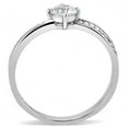 thumbnail image 2 of High polished (no plating) Stainless Steel Ring with AAA Grade CZ in Clear for Women Style DA025, 2 of 3