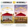 thumbnail image 6 of CROWN SHADES 10X10 Comercial Instant Canopy Pop Up Tent with Center Lock 4 Sidewalls Sto'N Go Bag Red, 6 of 10