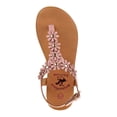 thumbnail image 4 of Beverly Hills Polo Club Kid Girls Thong Sandal with Multi Flower Accents, Pink, 1, 4 of 5