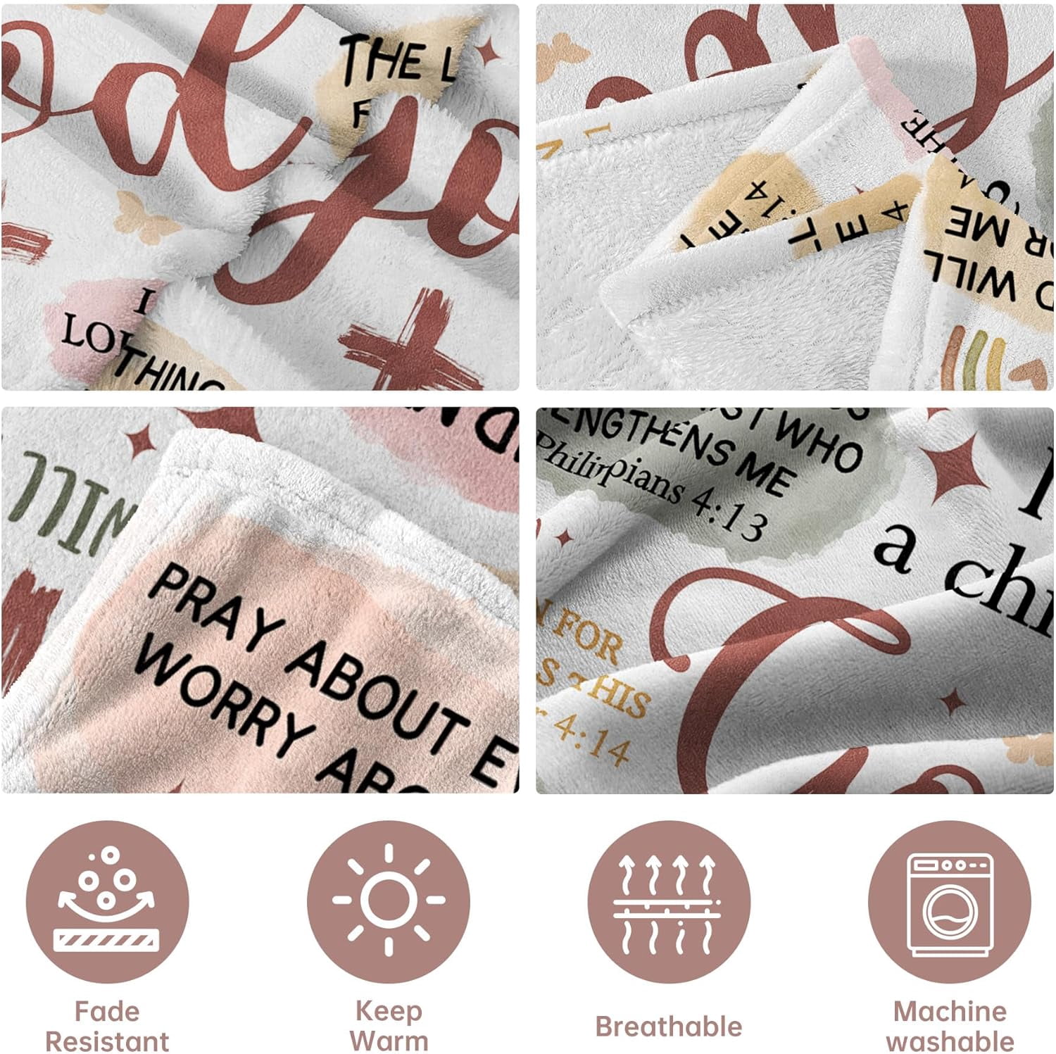 Christian Gifts for Women Birthday, I Am a Child of God Blanket, Baptism Gifts for Girl, Teen Girl Gifts Trendy Stuff, Inspirational Confirmation & First Communion Gifts for Girls