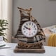 thumbnail image 3 of Reloj Con Estatuilla De Velero, Reloj Despertador De Escritorio Exquisito Retro Decorativo De Larga Duración Para El Hogar, 3 of 7