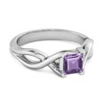 thumbnail image 2 of Infinity Band 925 Sterling Silver Square Cut 0.50 Ctw Valentines Day Gifts Ring, 2 of 3