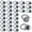 Silvery, variant on 32pcs Rotatable D Rings Purse Bag Hardware Accessories, Metal Buckles D Rings Hardware with Screws for DIY Leatherwork Craft Bag Accessories Handbag Strap Connectors