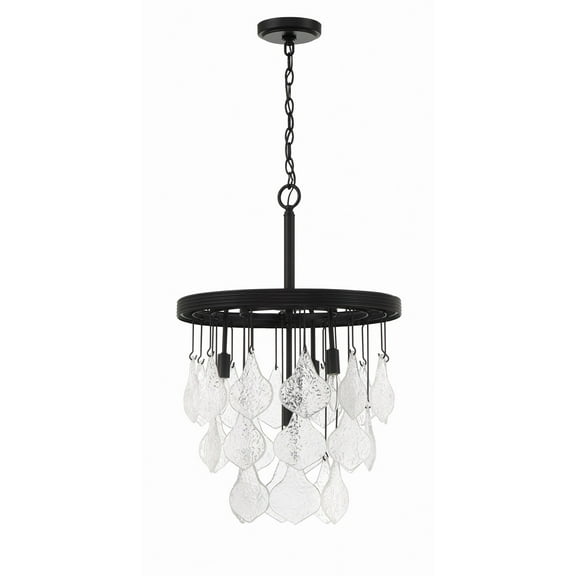 Craftmade Vesi 4 Light Pendant, Flat Black, P980FB4