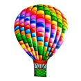 thumbnail image 2 of Globo de aire caliente nórdico, colgante de pared, colección de adornos creativos, regalo artesanal para boda, hogar, sala de estar, decoración de Verde Soledad Globo aerostático, 2 of 8