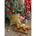 thumbnail image 6 of Fennco Styles Gold Velvet Christmas Throw Pillow 12" X 20" - Refined Holiday Ornaments Embroidered Cushion for Home, Winter Holidays Décor, and Special Occasions, 6 of 8