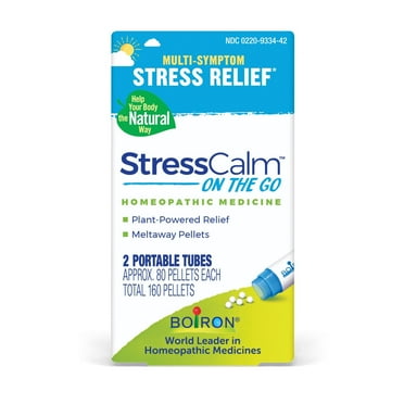 Boiron StressCalm On the Go, Homeopathic Medicine for Stress Relief, Reduces Nervous Tension, Calms Mind & Body, 2 x 80 Pellets
