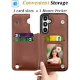 thumbnail image 2 of For Samsung Galaxy S23 FE 5G Case, Takfox Galaxy S23 FE 5G Wallet Case, PU Leather Credit Card Holder Slots Kickstand Magnetic Flip Cover,for Galaxy S23 Fan Edition 5G/SM-S711, Brown, 2 of 7