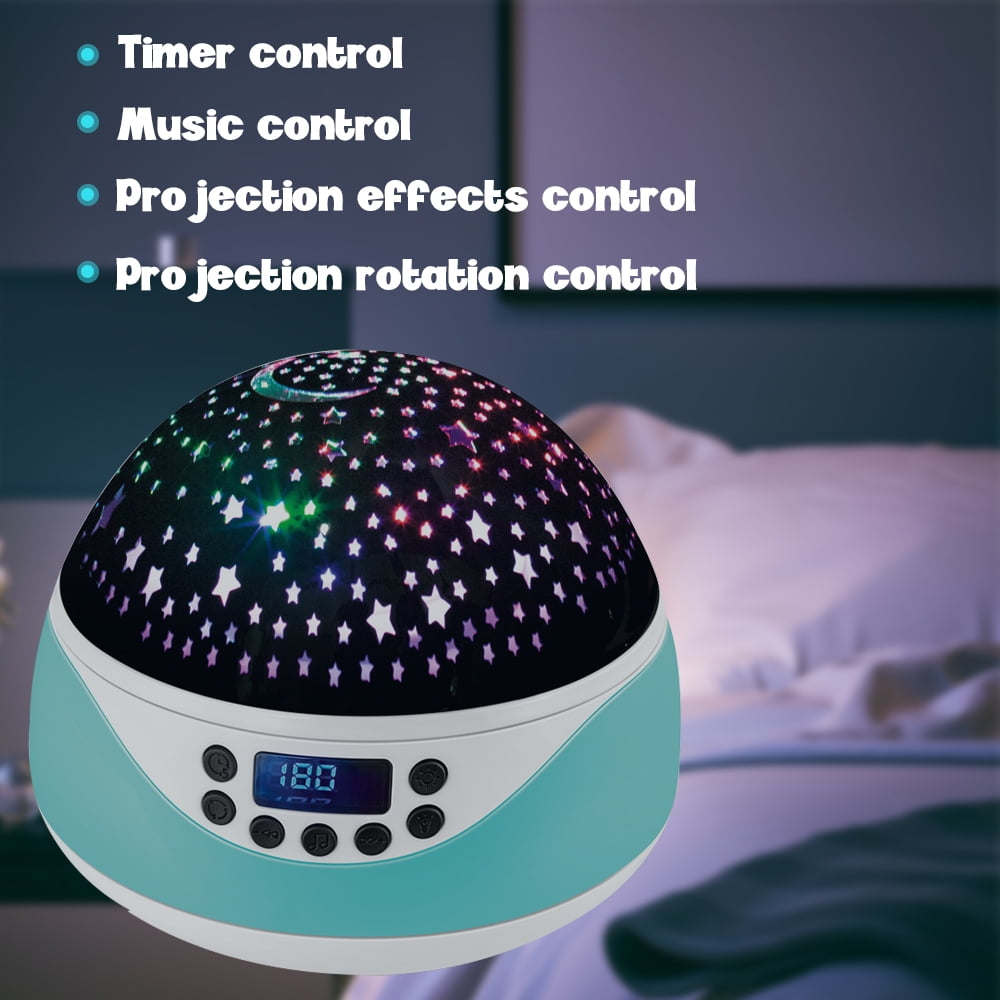 POINTERTECK Night Light for Kids with Music&Timer Baby Night Light Star Projector White Noise Machine for Baby Sleeping Soother12 Soothing Sounds Remote Control Timer for Nursery Children Girls Boys