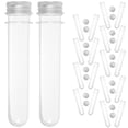 thumbnail image 3 of Shisuyan 20pcs 45ml Clear Plastic Test Tubes PET Cylindrical Containers with Screw Caps for Science Experiments Snacks, 3 of 8