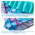 thumbnail image 4 of Uccdo Kids Girls Rashguard Two-Pieces Swimsuit Kids Long Sleeve Beach Wear Bathing Suit 2-10Y, 4 of 7
