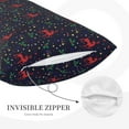 thumbnail image 3 of Daiia Christmas Deer Bedding Waterproof Pillow Protector Zippered Queen – Bed Bug Proof Pillow Encasement-14"x20", 3 of 6