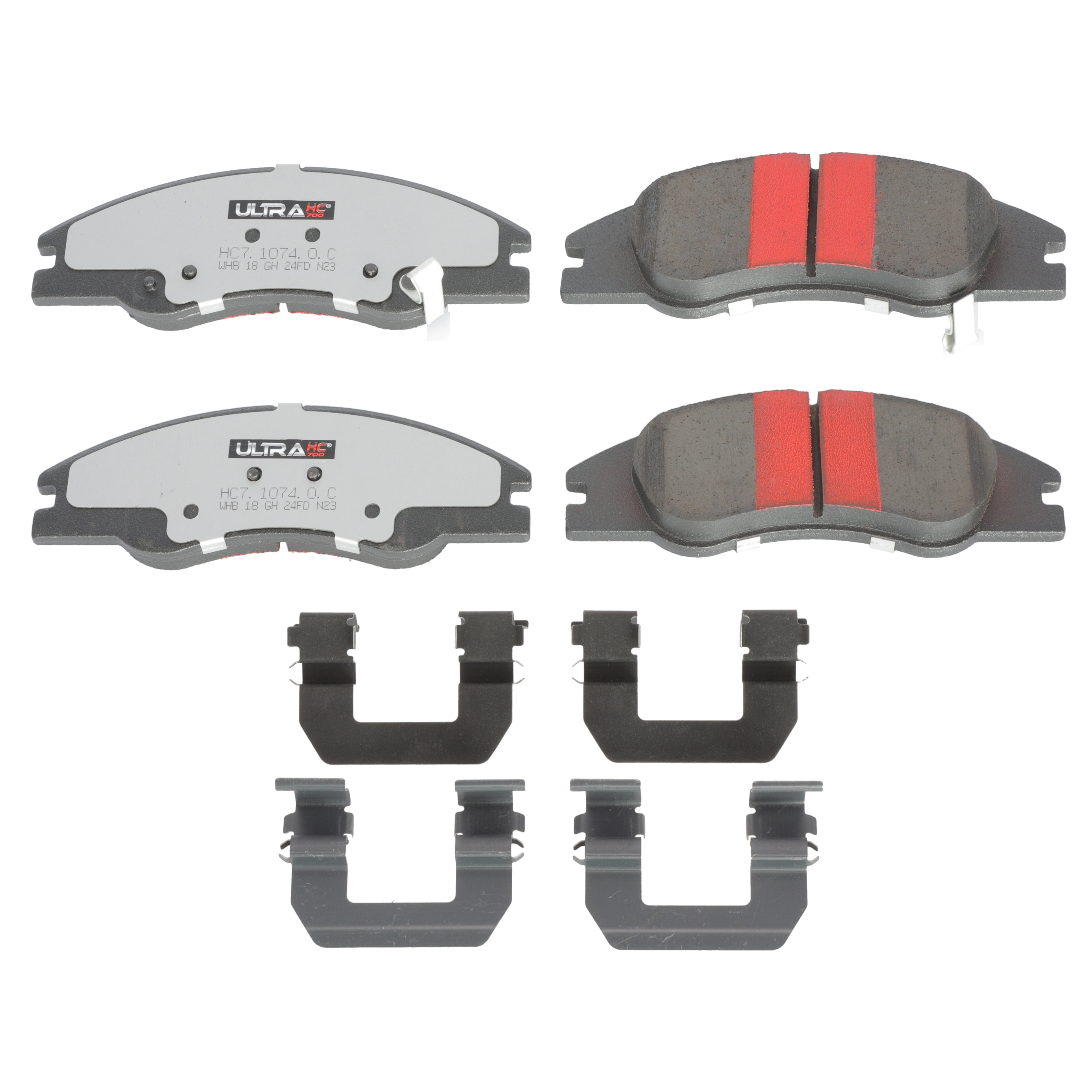 UltraHC 700 Brake Pad Set, Front HC7.1074.0.C, Kia Spectra 2009-2004