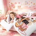 thumbnail image 3 of meiyoeat Fashion Cowgirl Hat Twin Comforter Sets,Western Print Bedding Set,Pink Reversible,2 Pieces,1 Comforter and 1 Pillowcase, 3 of 7