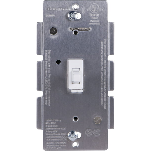 Honeywell ZWave Plus InWall Smart Toggle Dimmer, Hub Required, 39357