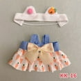thumbnail image 3 of 20CM Cotton Doll Rompers Cartoon Plush Doll Replacement Outfit Playing House Accessories Mini Clothes for upset duck#466907, 3 of 5