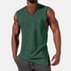 thumbnail image 1 of pstuiky Camiseta sin mangas para hombre, Blusa deportiva sin mangas con cuello alto y estampado liso a la moda informal para hombre Camisas para hombres xl, 1 of 6