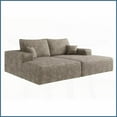 thumbnail image 4 of 74.8" Modern Plush Corduroy Sofa Bed – No Assembly, Dual Sleeper for Living Room & Bonus Rooms, 4 of 8